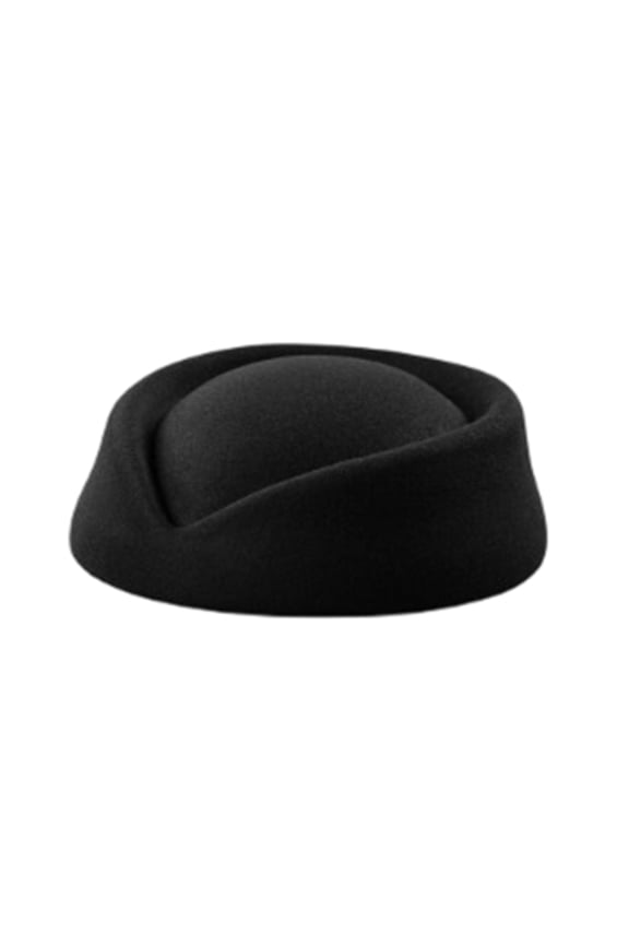 Wool Cap Stewardess Pillbox Hat Teardrop Fascinator Base Sweet Design Black One Size