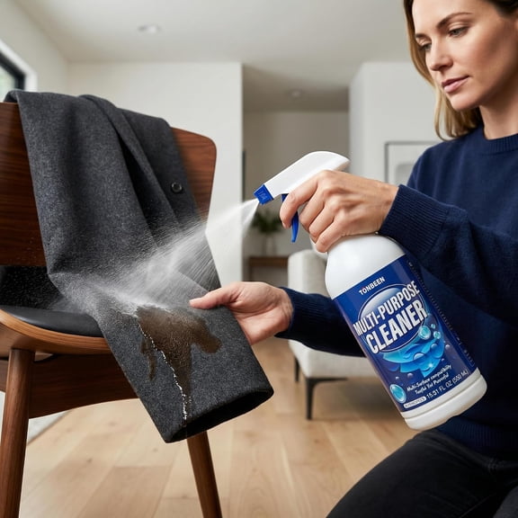 Wool & Cashmere Spray Cleaner for Coats, Dry Cleaning Stain Remover for Outerwear, Jackets, Blazers, Gentle on Collars & Cuffs, Quick Spot & Stain Cleaner for Light Oil, Water-Based Stains, 500ml