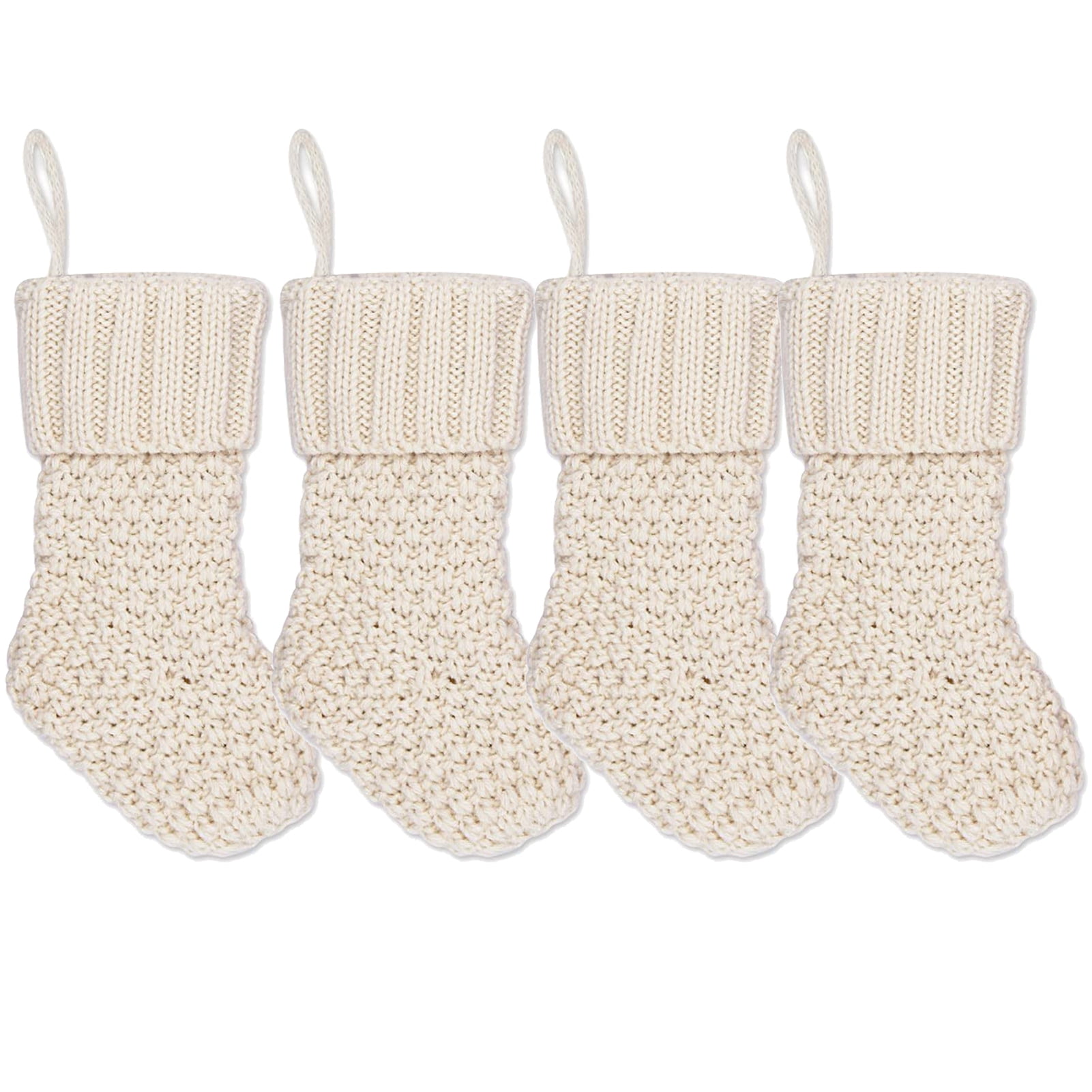 Wool Christmas Stockings Set of 4/6 Knitted Christmas Stockings with