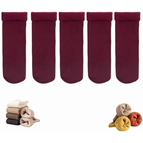 Wool Cozy Socks for Women Seniors,2025 New Thermal Sock,Wool Cozy Ultra Soft Velvet Slim Thermal Socks
