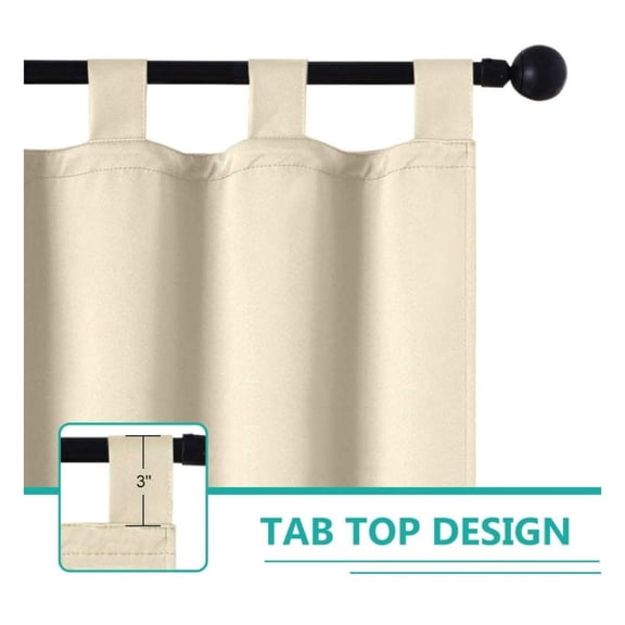 Wool Curtains Blackout - Thick Thermal Window Draperies with Straps for Bedroom & Living Room - Luxury Home Decor, 84 Inches Long, Navy Blue