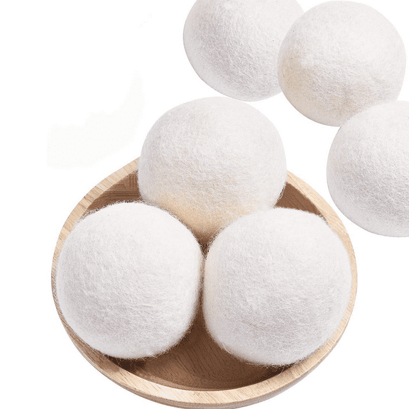 Wool Dryer Balls 10 Pack 2.36",Hypoallergenic Baby Safe & Unscented, Chemical Free to Reduce Wrinkles & Static Cling, Shorten Drying Time