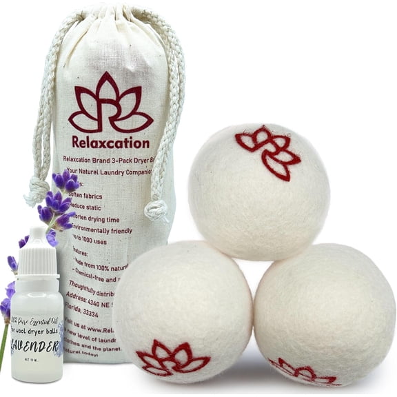 Lavender Wool Dryer Balls 3-pack