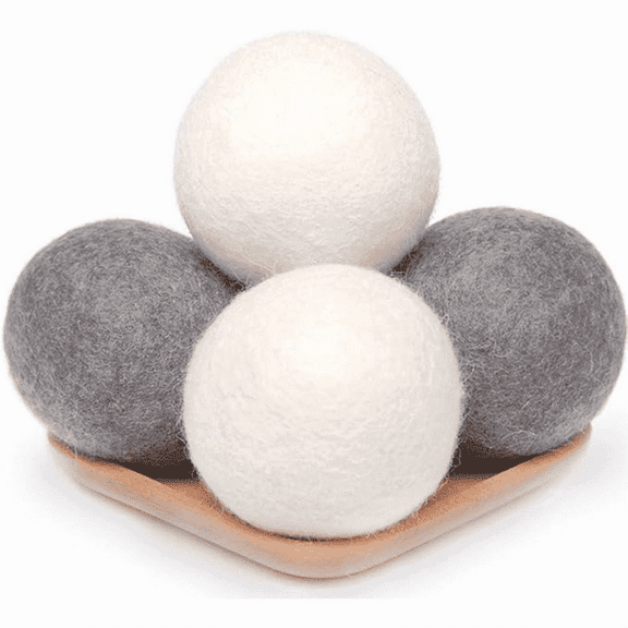 Wool Dryer Balls 3 Pack XL, Natural Fabric Softener New Zealand Wool ...
