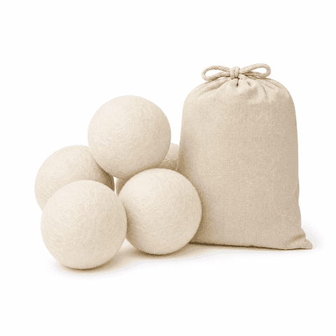 Wool Dryer Balls, 6pack 2.8 Inch Reusable Laundry Balls for Fabric Softening