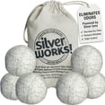 thumbnail image 1 of Wool Dryer Balls Laundry Reusable - Odor Eliminating Dryer Laundry Balls with Silver Technology - Natural Fabric Softener and Static Reducer, Reduce Drying Time and Energy Costs - 6 Pack, 1 of 3