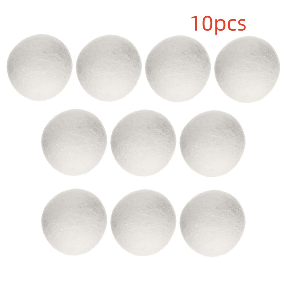 Wool Dryer Balls - Natural Fabric Softener, Reusable, Reduces Clothing Wrinkles and Saves Drying Time. The Large Dryer Ball is a Better Alternative to Plastic Balls and Liquid Softener.10pcs