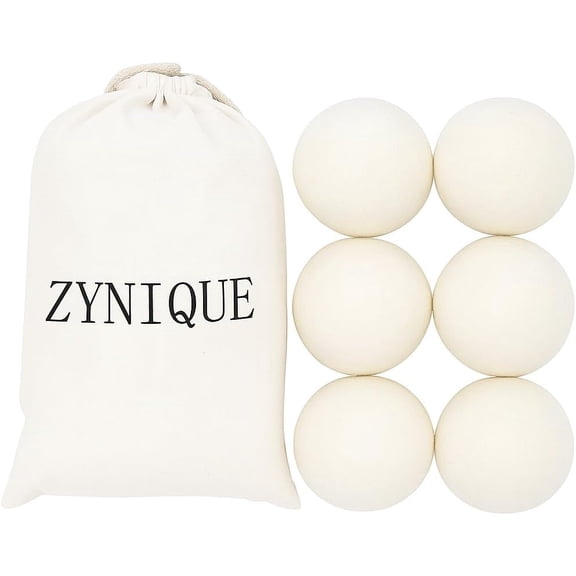 Wool Dryer Balls Pack of Six  Organic Reusable Laundry Softener Wool Dryer Balls
