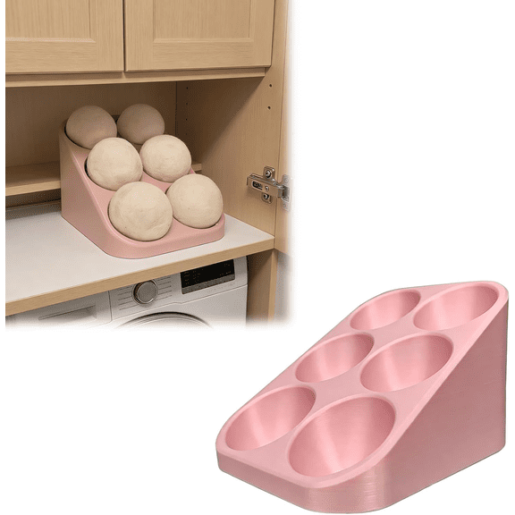 Wool Dryer Balls Storage Rack for Laundry Room, Freestanding Organizer for 80mm Diameter Balls, Countertop Laundry Room Accessory
