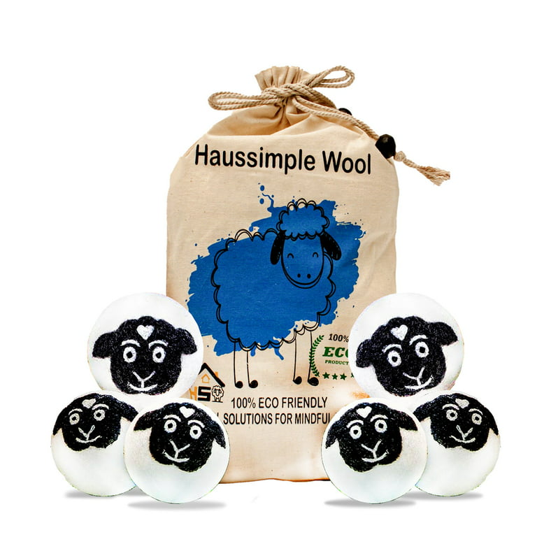 Smart Sheep Wool Dryer Balls 3-Pack - XL Premium Natural Fabric Softener  Award-Winning - Wool Balls Replaces Dryer Sheets - Wool Balls for Dryer 