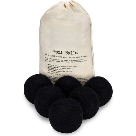 Wool Dryer Balls | XL, Premium Organic Fabric Softener, Hypoallergenic, Hand-Felted, Reusable, Reduces Drying Time | Set of 6