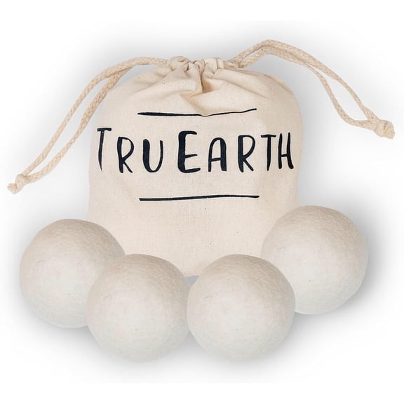 Wool Dryer Balls, Set of 4 XL 100% Wool Anti-Static Balls for Laundry, Reusable & All Natural