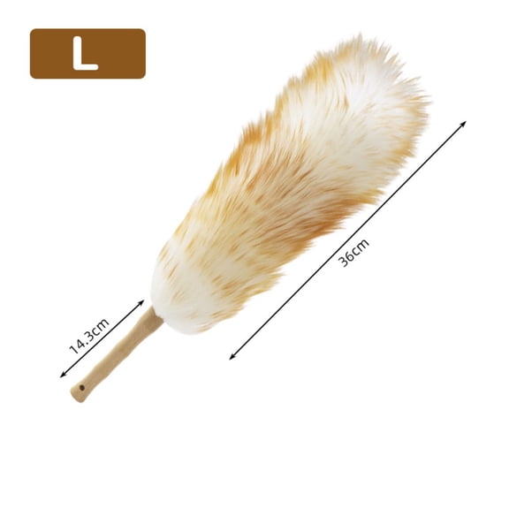 Wool Duster Brush Long Handle Soft Washable Dust Cleaner Reusable Cleaning Tool for Furniture Home
