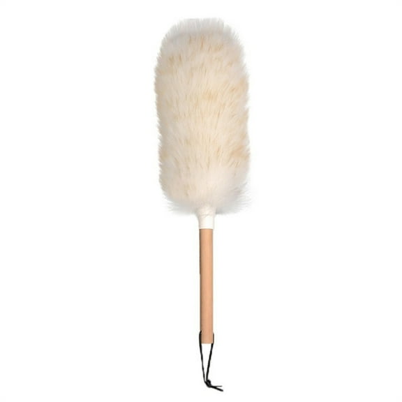Wool Duster with Extendable Bamboo Handle Sustainable Cleaning Duster Brush Tool