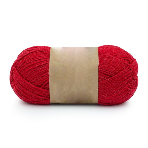 Wool-Ease Recycled Knitting Yarn, 1 Pack, 85g Skein, 179 Meters, Ideal for Scarves Hats Blankets, Dye Fast, Red