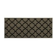 thumbnail image 1 of Wool Effect Arabesque Kitchen Runner Rug 48” L x 20” W Tan Black, 1 of 5