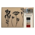 thumbnail image 1 of Wool Effect Wildflowers Kitchen Mat 32 x 20 Inches Tan Black, 1 of 5