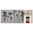 thumbnail image 1 of Wool Effect Wildflowers Kitchen Runner Rug 48 x 20 Inches Gray Black, 1 of 5