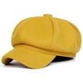 thumbnail image 1 of Wool Fashion Newsboy Hats for Women literary and artistic Winter Warm Pageboy Cabbie Cap Beret yellow, 1 of 1
