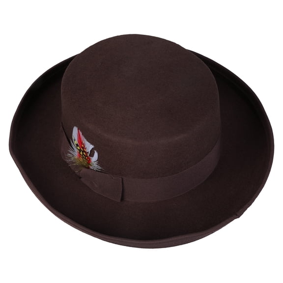 Wool Fedoras Top Hat Short Brimmed Dress Up Top Hat Surprise Gift for Boyfriend Father Uncle Casual Hat