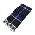 thumbnail image 1 of Wool Feel Scarf Unisex Tartan Plaid Warm Lightweight Polyester Oversized Fashion Scottish Check Scarf for Men Women Daily Work, 1 of 2