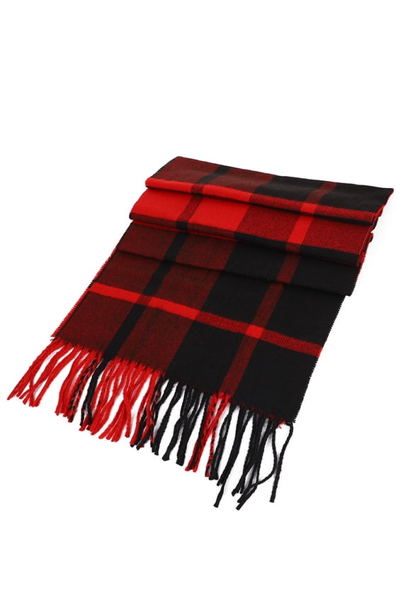 Wool Feel Scarf Warm Soft Lightweight Scottish Scotland Check Tartan Plaid Gift For Men Women Kids