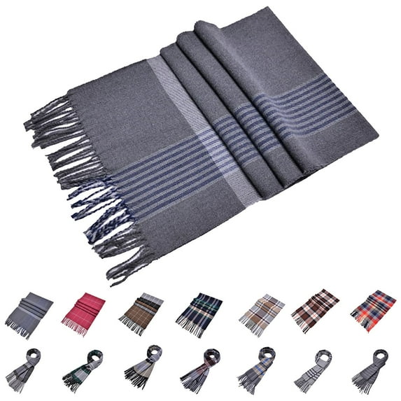 Wool Feel Scottish Check Tartan Plaid Scarf Warm Lightweight For All Ages