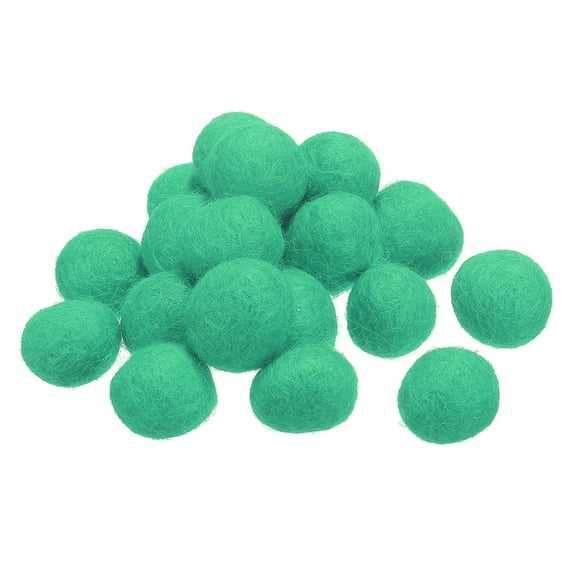 Wool Felt Ball Beads Woolen Fabric 2cm 20mm Green for Home Crafts 50Pcs