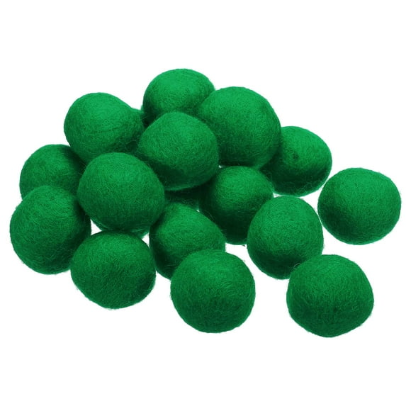 Wool Felt Ball Beads Woolen Fabric 3cm 30mm Dark Green for Home Crafts 20Pcs