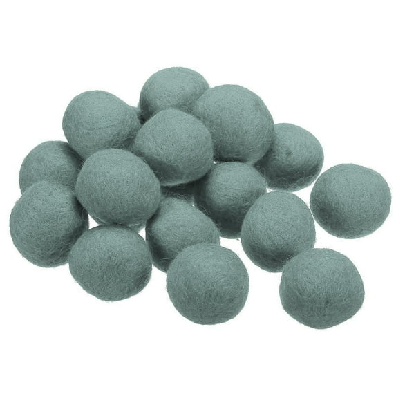 Wool Felt Ball Beads Woolen Fabric 3cm 30mm Grey for Home Crafts 20Pcs