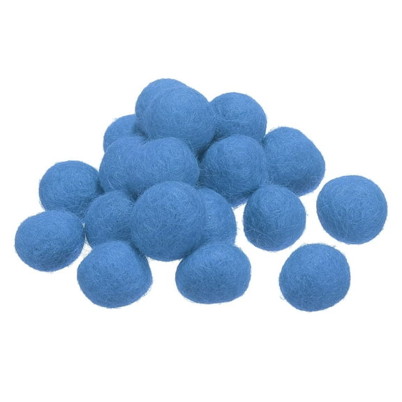 Wool Felt Balls Beads Woolen Fabric 2cm 20mm Light Blue for Home Crafts 20Pcs