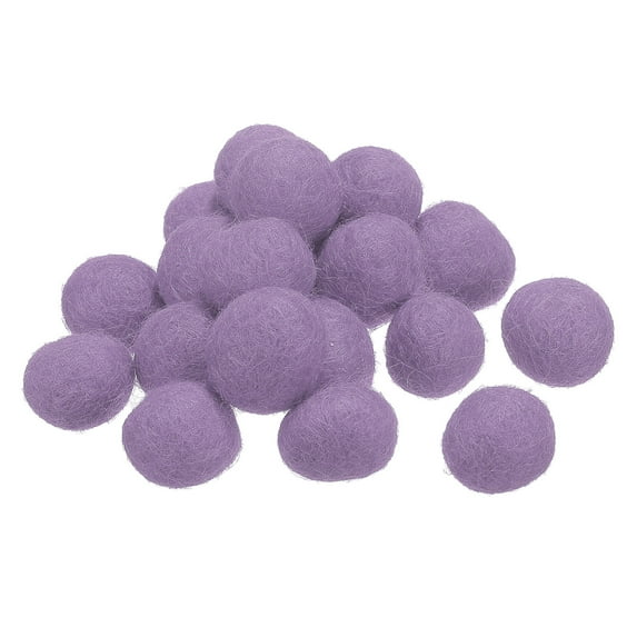 Wool Felt Balls Beads Woolen Fabric 2cm 20mm Light Purple for Home Crafts 20Pcs