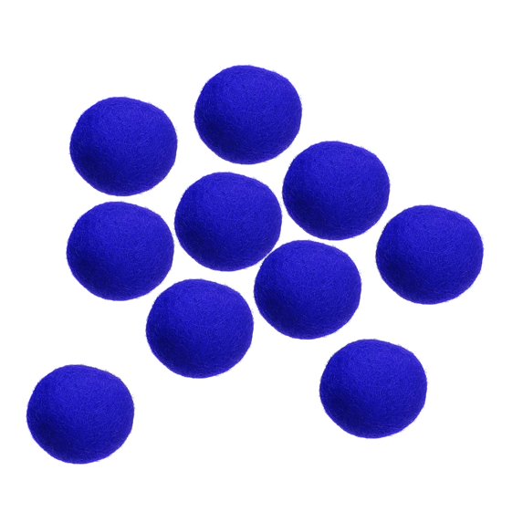 Wool Felt Balls Beads Woolen Fabric 3cm 30mm Blue for Home Crafts 10Pcs