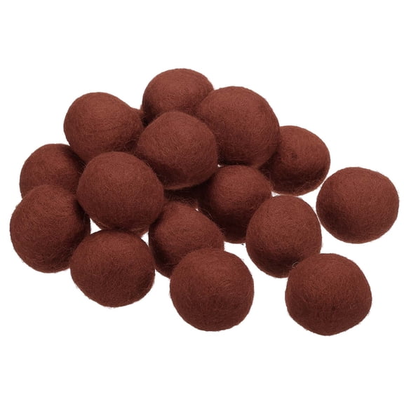 Wool Felt Balls Beads Woolen Fabric 3cm 30mm Brown for Home Crafts 20Pcs