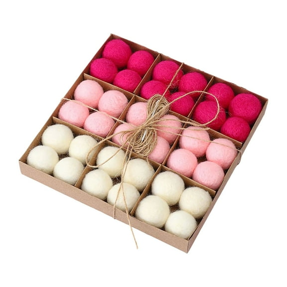 Wool Felt Balls for DIY Crafts, 36-Pack Colorful Pom Poms,Soft Foam Filled Needle Felted Wool Ball for Garland Making,Home Party Decor,Christmas Tree Ornaments,Jewelry Making Supplies & Art Projects