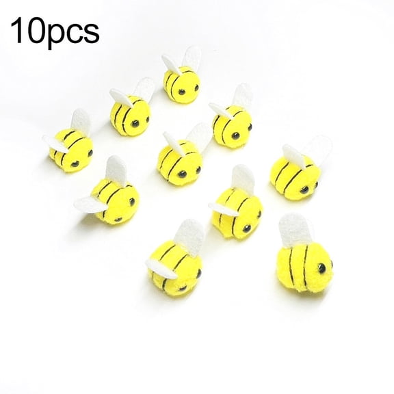 Wool Felt Bee Craft Balls Suitable for DIY Crafts Christmas Parties Home Decoration Sew Glue or Punch as Needed