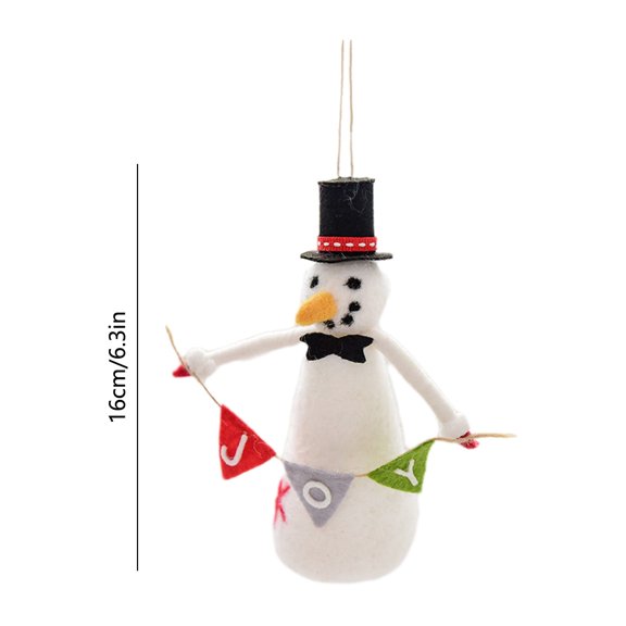 Wool Felt Christmas Ornament – DIY Craft Kit for Christmas Tree Decor, Wreath Embellishments, Mantel Displays, Gift Toppers – Soft Wool Felt Holiday Ornament