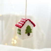 Wool Felt Christmas Tree Ornaments - Ins Style Snowflake-Themed Hanging Decor, Handmade Crafts for Christmas Tree & Holiday Party Layout, Beige, 1pcs​