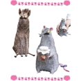 thumbnail image 1 of Wool Felt Familiars – Quirky Handmade Companions, Needle-Felted Whimsical Opossum Decor for Cat Lovers, Cute Mini Companion for Desk, Handmade Wool Animal Figurine, Shelf Display & Unique Gift Giving, 1 of 7