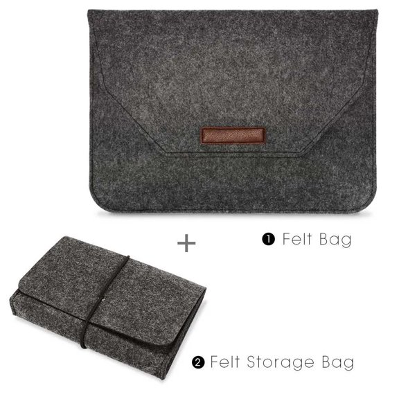 Wool Felt Laptop Bags Sleeve Cover 11" 13 15.6 inch For Macbook Air Pro Case For Notebook With Mousepad Or Power Mini-Pack Gift