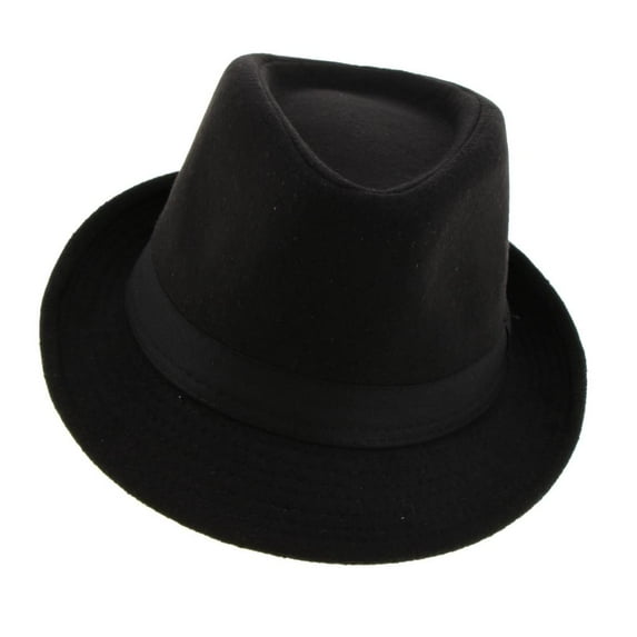 Wool Felt Men's Gangster Hat Trilby Fedora Narrow