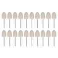 thumbnail image 1 of Wool Felt Mounted Mandrel 12mm x 18mm 1/10 Inch Shank Conical Bits, 20 Pieces, 1 of 6