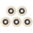 thumbnail image 1 of Wool Felt Polishing Discs 115 Mm Set Of 5 For For Metal Marble Furniture Car Wax Engineered For No Rotation Marks, 1 of 9
