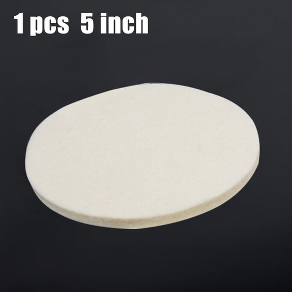 Wool Felt Polishing Pad Wheel 3-7 Inch For Glass Stainless Steel Marble Wood Furniture Automotive Buffing Disc Soft Elastic Fine Finish(5inch)