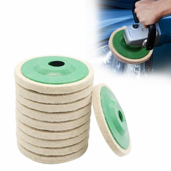 Wool Felt Polishing Wheel,10*Angle Grinding Wheel,Pad Ultimate Polishing Power 4 Inch Wool Polishing Wheel Disc for 100 Angle Grinder Wool Polishing Wheel Disc Buffing Polishing Buffer Bore