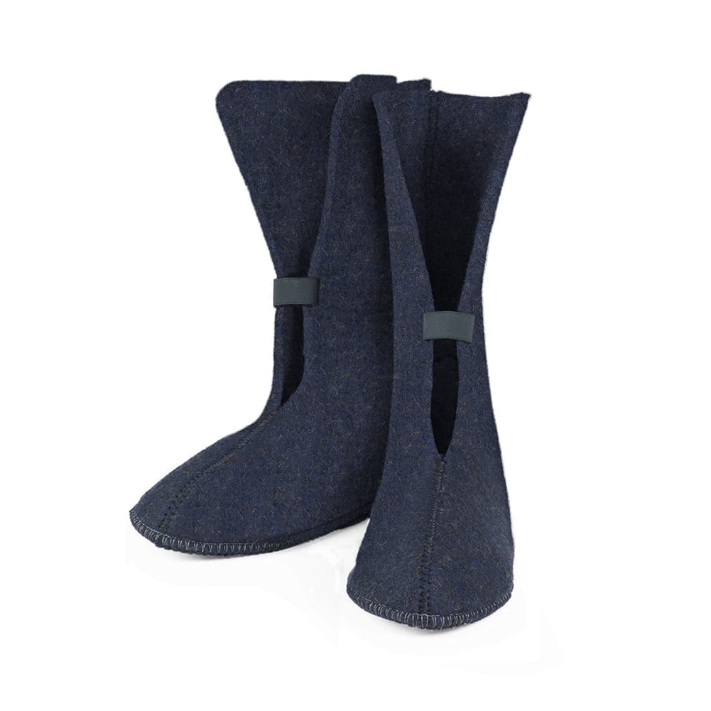 Wool Felt Replacement Boot Liners 75 Wool, Navy Blue (826 BB) Tall