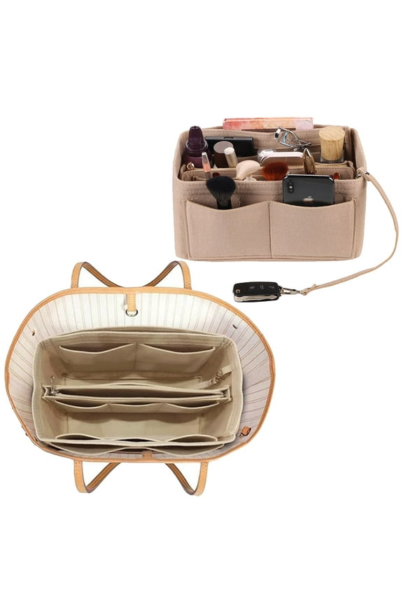 Wool Felt Wallet Bag Storage Bag with Zipper Bag, Handbag Shaping, Wool Felt Fabric Handbag Storage Bag