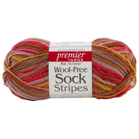 Wool-Free Sock Yarn-Phoenix, Pk 3, Premier Yarns