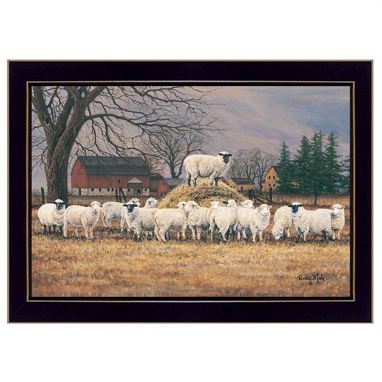 TrendyDecor4U Wool Gathering By Bonnie Mohr Framed Print COW176B-712 ...