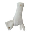 thumbnail image 1 of Wool Gloves, Winter Long Gloves for Women, Touchscreen Wool Knit Glove for Cold Weather,White, 1 of 5